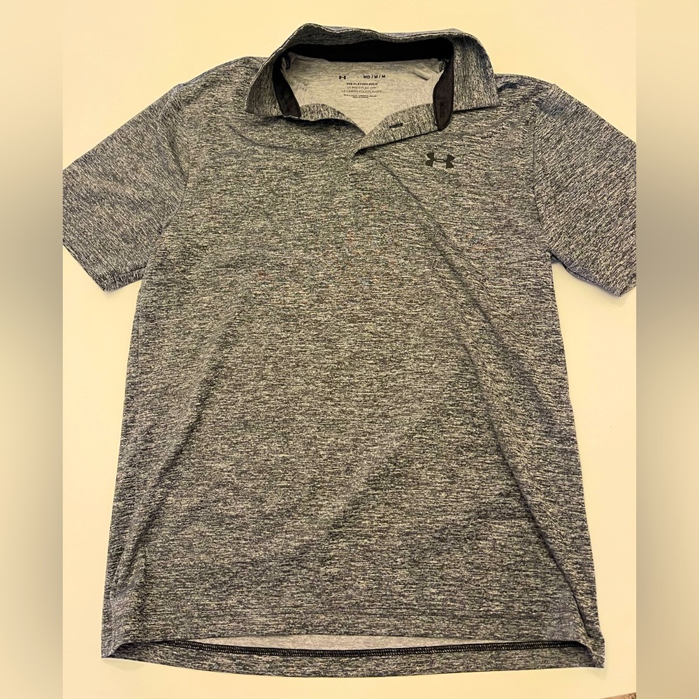 Grey Barely worn Under Armour Playoff Polo
